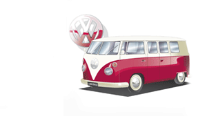 VW Splitscreen Camper Van (front view)